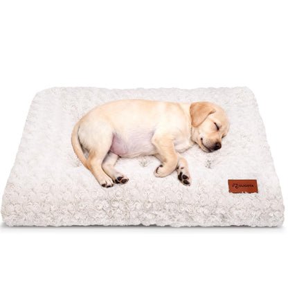 Dog Bed Crate Pad Plush Soft Dog Crate Bed for Medium Dogs and Cats Washable Anti-Slip Kennel Crate Mats for Sleeping and Anti Anxiety M