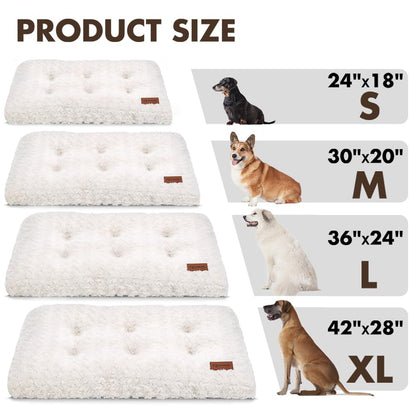 Dog Bed Crate Pad Plush Soft Dog Crate Bed for Medium Dogs and Cats Washable Anti-Slip Kennel Crate Mats for Sleeping and Anti Anxiety M