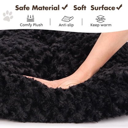 Dog Bed Crate Pad Plush Soft Dog Crate Bed for Medium Dogs and Cats Washable Anti-Slip Kennel Crate Mats for Sleeping and Anti Anxiety M