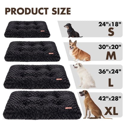 Dog Bed Crate Pad Plush Soft Dog Crate Bed for Medium Dogs and Cats Washable Anti-Slip Kennel Crate Mats for Sleeping and Anti Anxiety M