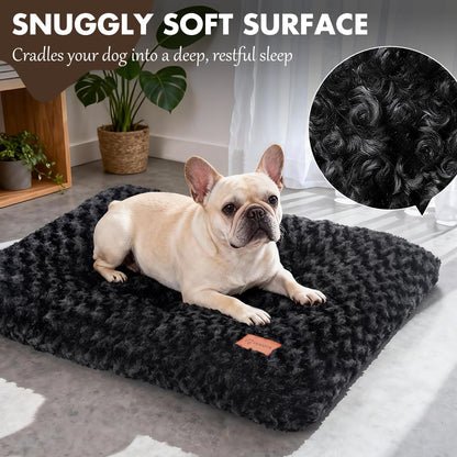 Dog Bed Crate Pad Plush Soft Dog Crate Bed for Medium Dogs and Cats Washable Anti-Slip Kennel Crate Mats for Sleeping and Anti Anxiety M