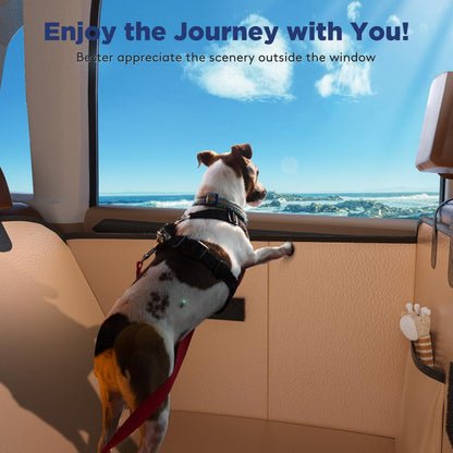 FURTIME Dog Car Seat Cover for Back Seat, Upgraded PU Leather Back Seat Extender with Hard Bottom Holds 400LBS, Waterproof Anti-Scratch, Large Space Back Seat Cover for Car, SUV, Small Truck