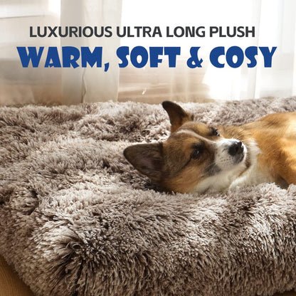 Dog Bed Crate Pad Plush Soft Dog Crate Bed for Medium Dogs and Cats Washable Anti-Slip Kennel Crate Mats for Sleeping and Anti Anxiety M