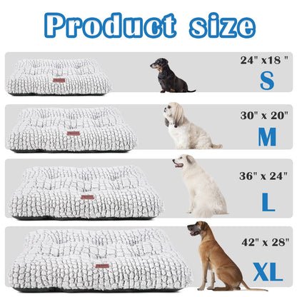 Dog Bed Crate Pad Plush Soft Dog Crate Bed for Medium Dogs and Cats Washable Anti-Slip Kennel Crate Mats for Sleeping and Anti Anxiety M